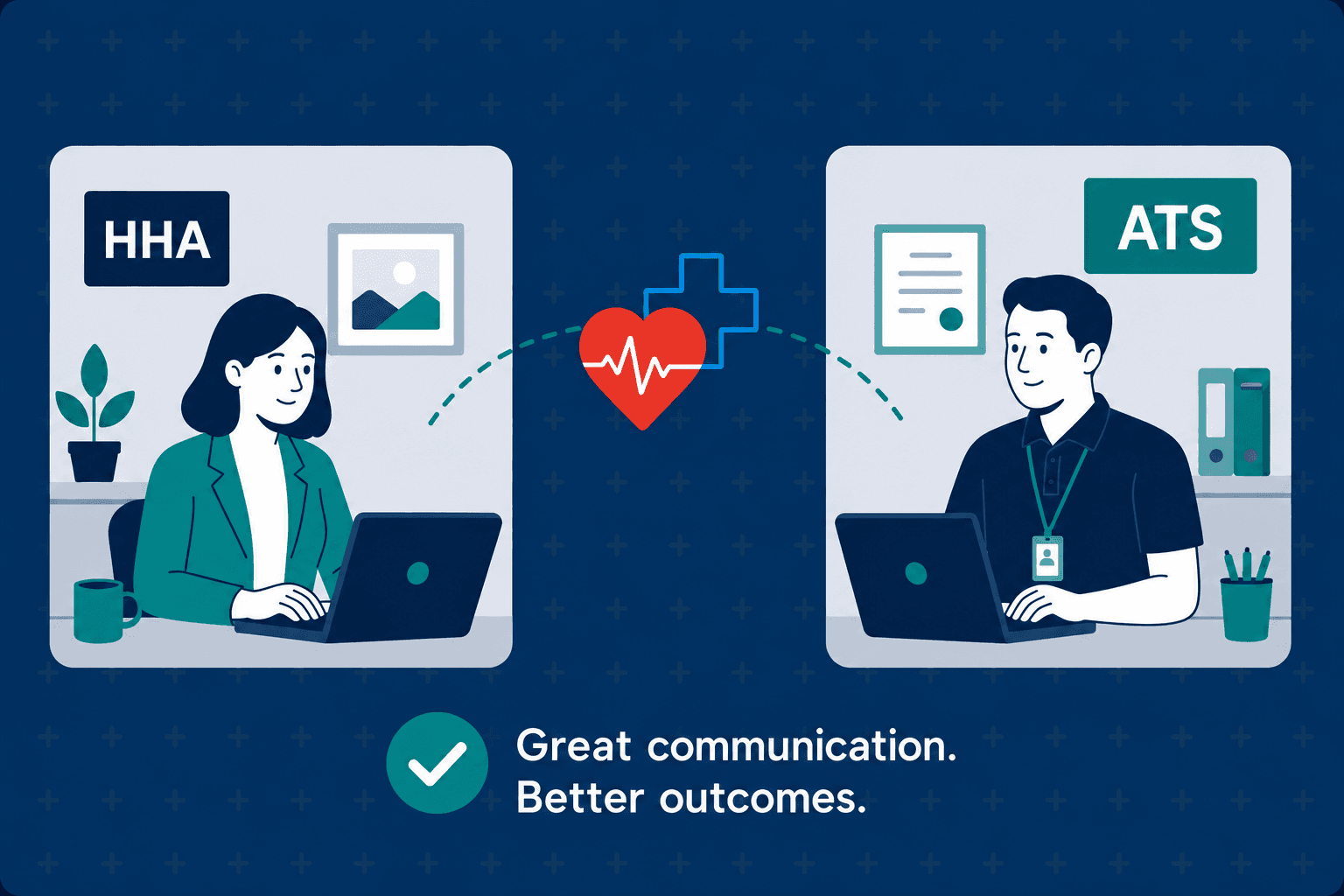 Home health agency and Allied Therapy Staffing communicating for better patient outcomes